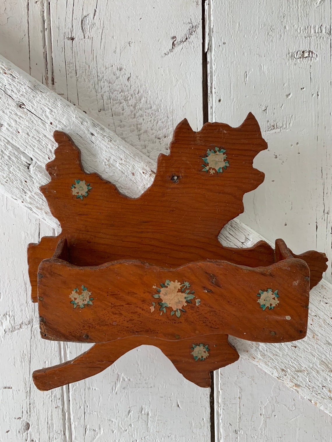 Wood wall shelf wall pocket vintage wooden wall hanging with Etsy