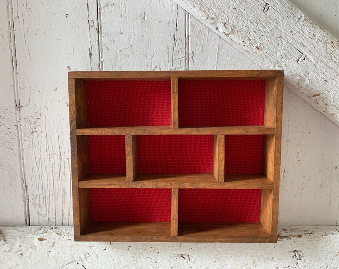 Wood Cubby Shelf Vintage Use as Wall Curio Shelf to Display Etsy