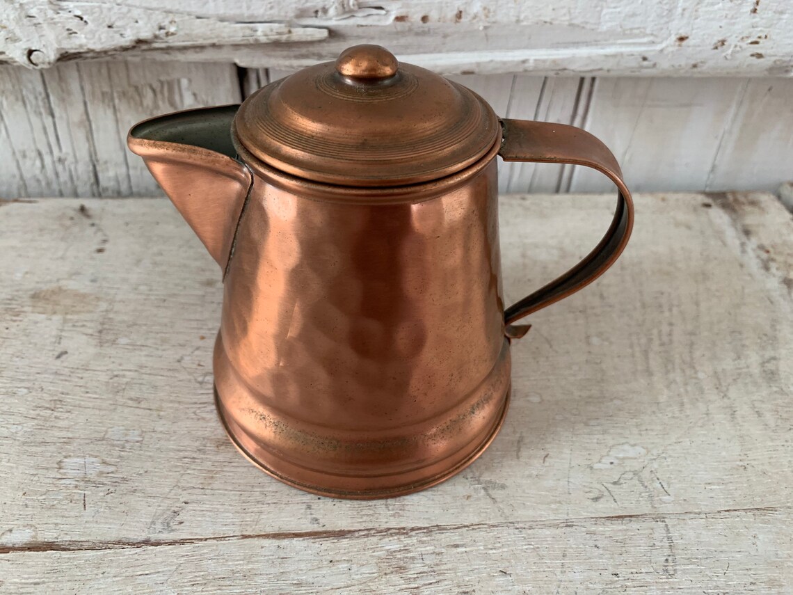 Small copper coffee pot made by Gregorian Fine copper ware Etsy