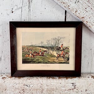 Antique Fox Chase Print Talli-Ho and Away H Alken delt 1835 Print F C Lewis Sculpt Art