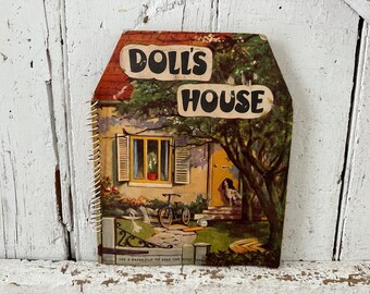 Doll's House Book Pop Up 1950s Doll's House Vintage Childs book