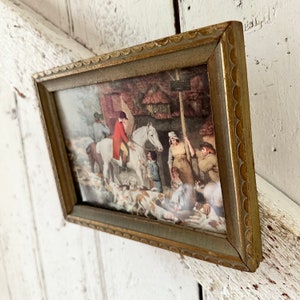 Fox Hunt Print in Gold Wood Frame Vintage Framed English Fox Hunt - Etsy