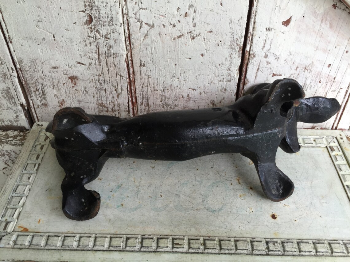 Vintage Cast Iron Dachshund Dog Boot Scraper Wiener Dog mud Etsy