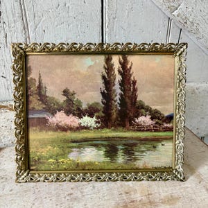 Picture frame gold white metal ornate 8 x 10 inch vintage frame Robert Wood Print