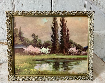 Picture Frame Gold White Metal Ornate 8 X 10 Inch Vintage Frame Robert ...