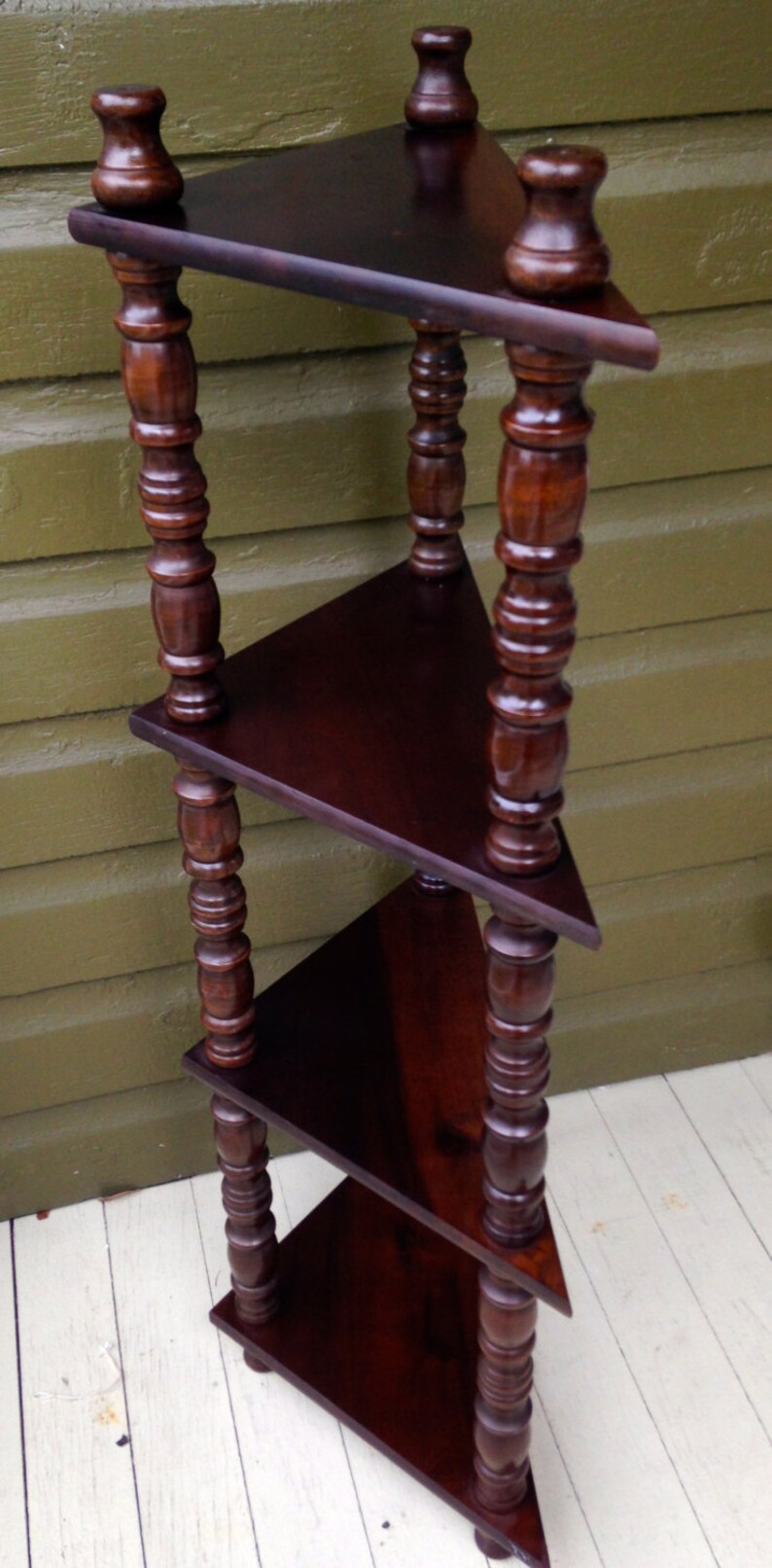 Vintage Corner Shelf Stand etagere Four Tiers Knic Knac Etsy