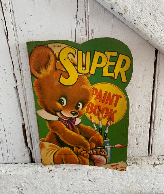 Antique Color Paint Book for Children Made in Canada 