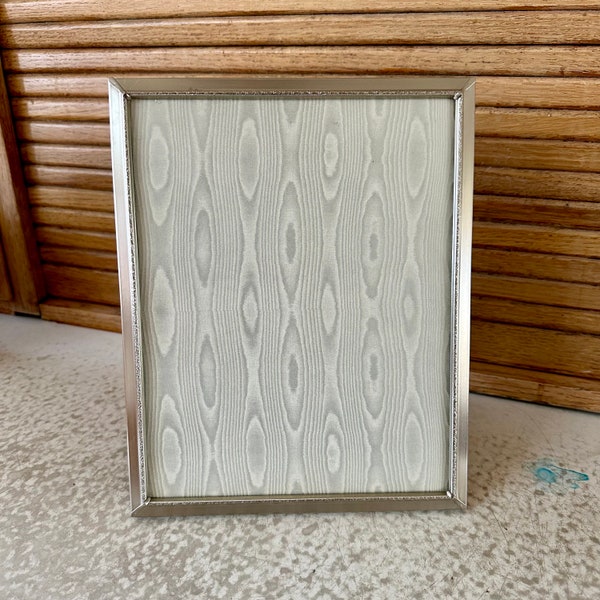 Silver metal picture frame vintage frame 8 x 10 inch frame