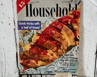 Vintage Household Magazine August 1958 Edition