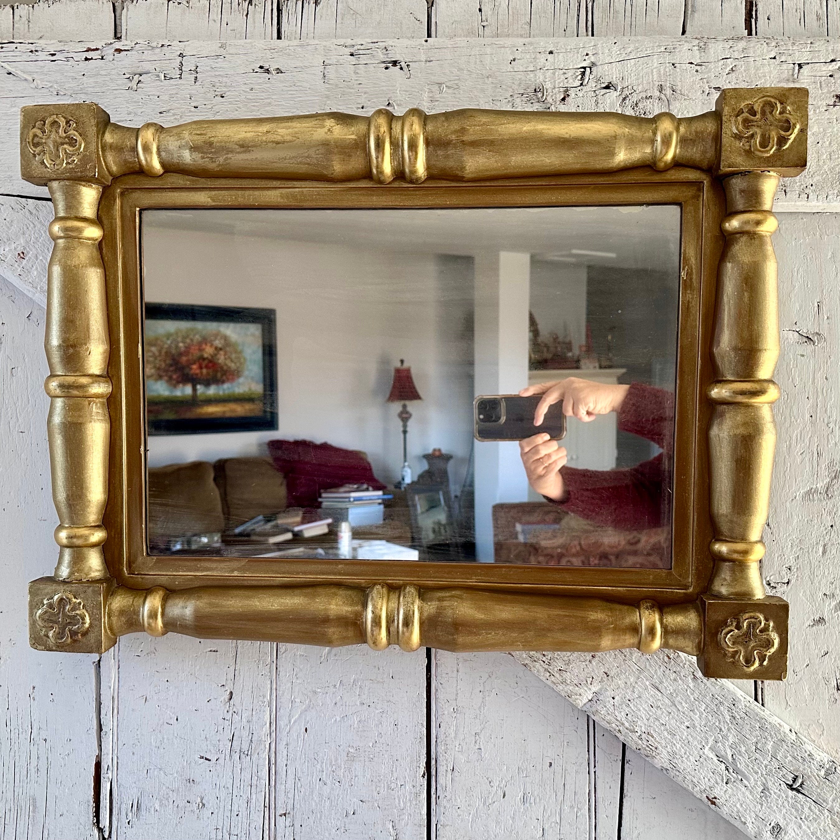 Mirror Antique American Empire Column Gold Vintage Mirror - Etsy