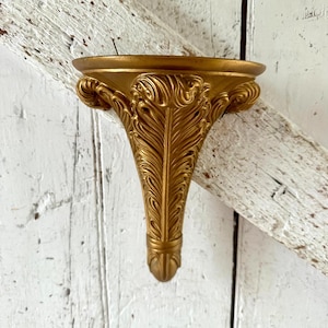 Wall Shelf Gold Ornate Corbel Molded Plaster Vintage Ornate Wall Shelf