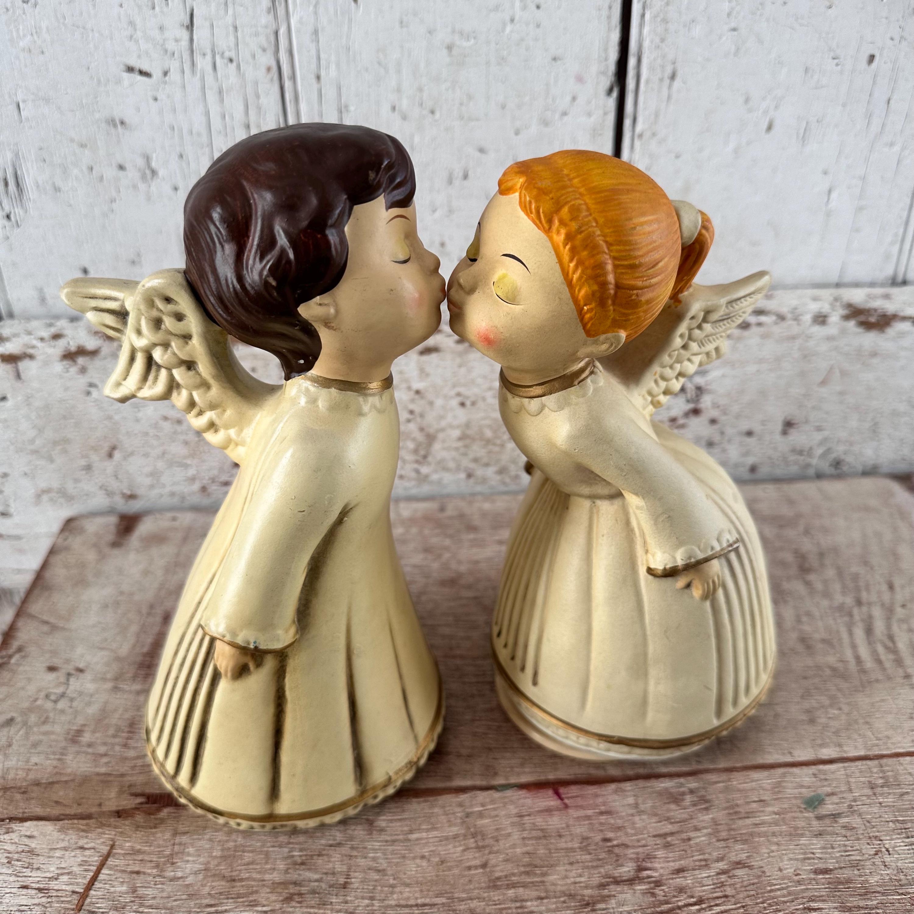 アイリッシュドレスデン Kissing エンジェル Kissing Angels Figurines - Etsy