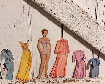 1958 Debbie Reynolds Paper Doll et son séjour magique sur des vêtements vintage