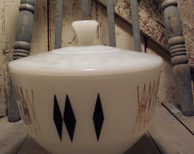 Vintage Grease Jar Casserole Dish With Lid Federal Glass Co Etsy