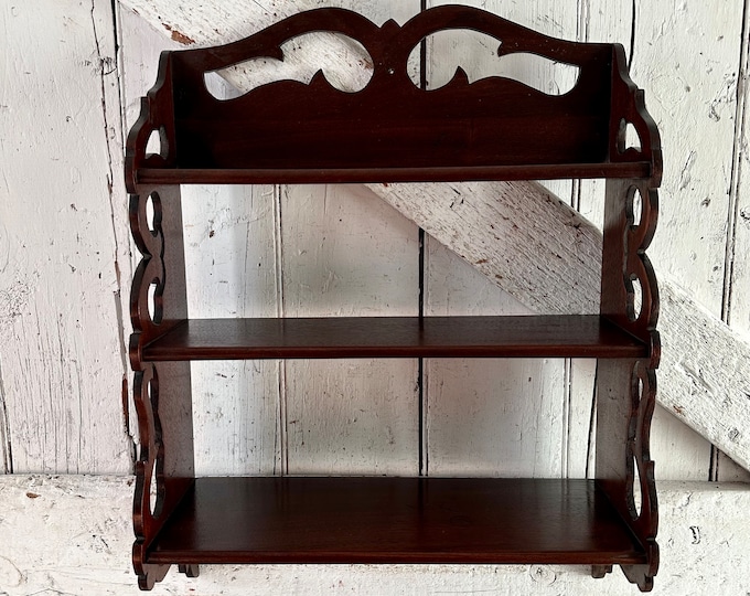 Wooden Shelf Wall Shelf Victorian Knick Knack Shelf Vintage Display