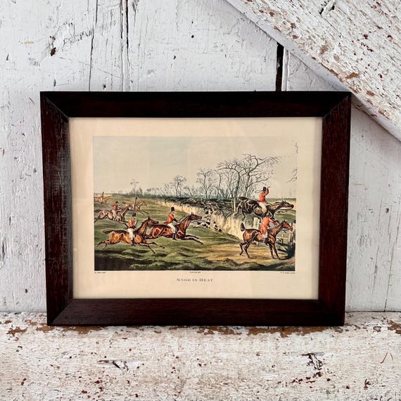 Antique Fox Hunt Lithograph Print, Framed H Alken Art - Etsy
