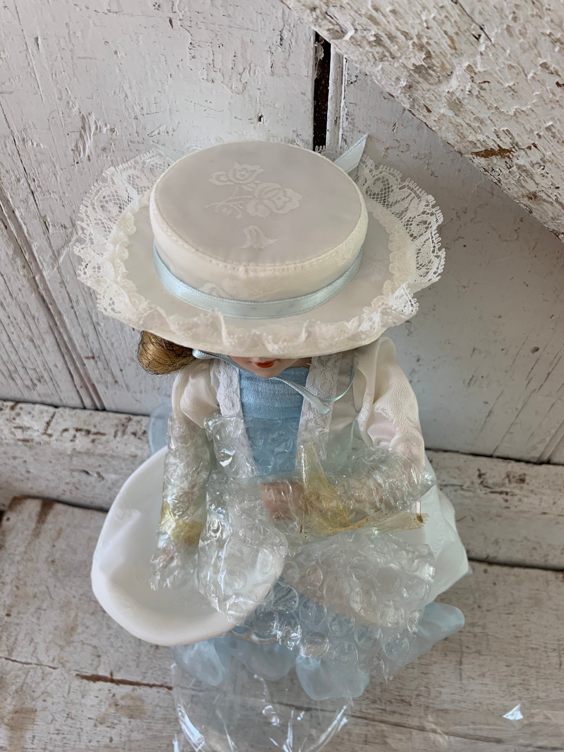 Vintage Little Bo Peep Porcelain Doll, Danbury Mint Collector Doll