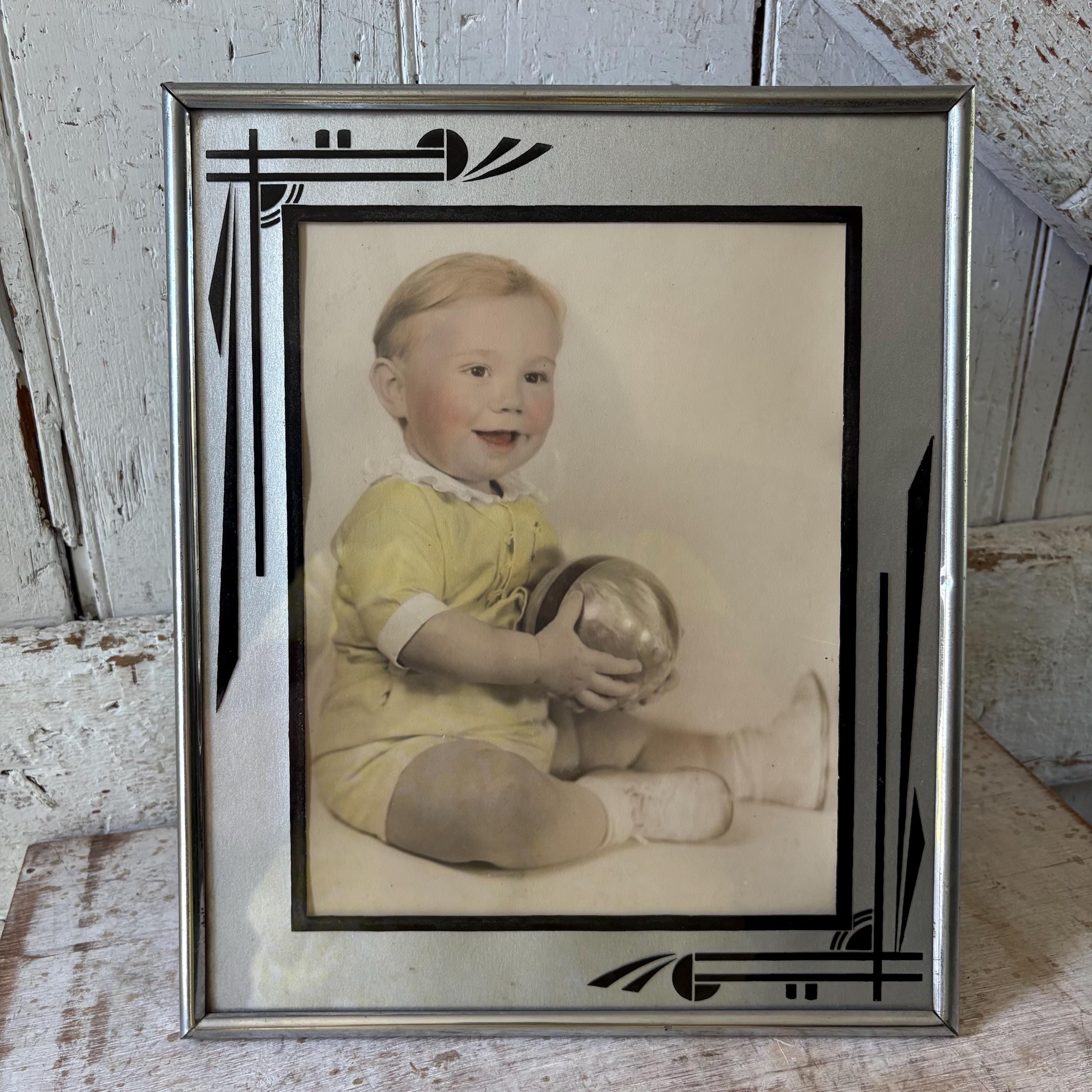 Art Deco Silver Frame - Etsy