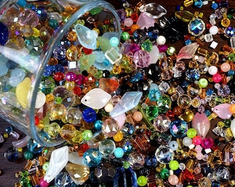 Crystal Beads for Jewelry Making, Mix Assorted Glass Beads Multi-Color Crystal Assortment for DIY Jewelry Making, Bracelets, Necklaces