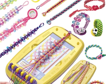 2-in-1 Friendship Bracelet Maker Kit, Arts Crafts Jewelry Set, DIY String Braider Tool