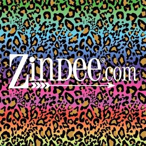 Rainbow Leopard vinyl, printed vinyl, adhesive vinyl, heat transfer vinyl, pattern heat transfer, printed HTV or ADHESIVE, iron on