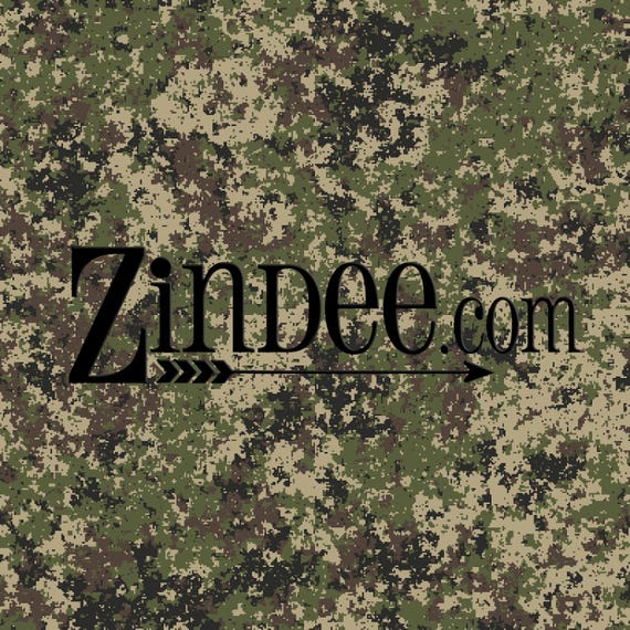 Black, green, brown digital Camouflage craft vinyl - HTV - Adhesive Vi