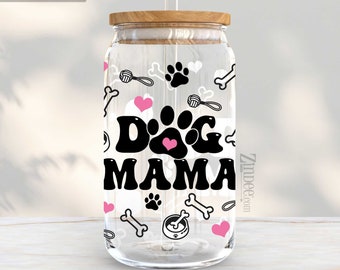 Dog Mama UV DTF Wrap-16 oz (approx. 9.5"x4")
