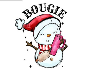 Bougie Snowman UV DTF Decal