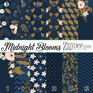 Midnight blooms pattern vinyl, printed vinyl, adhesive vinyl, heat transfer vinyl, pattern heat transfer, printed HTV or ADHESIVE, iron