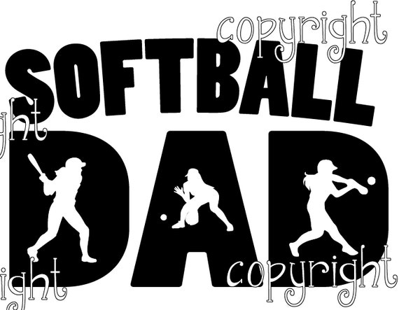 Download Softball DAD Silhouette SVG cut file vinyl file silhouette | Etsy