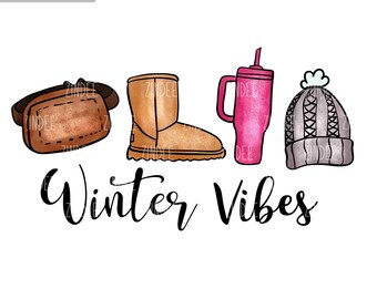 Winter Vibes UV DTF Decal