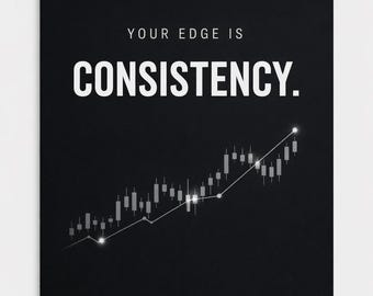 Trading Mindset Poster – Minimalist Finance Art (Digital Download)