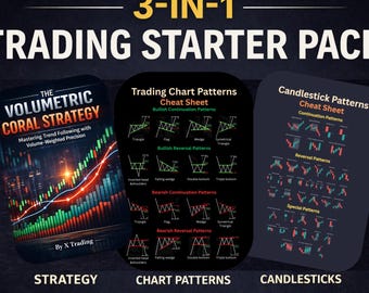 Ultimate Trader Starter Pack | Trading Strategy + Chart & Candlestick Cheat Sheets | Printable Trading Bundle