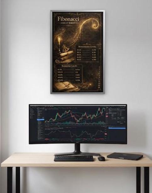 Trading Posters Bundle – 4 Chart Pattern Cheat Sheets + 2 Motivational ...