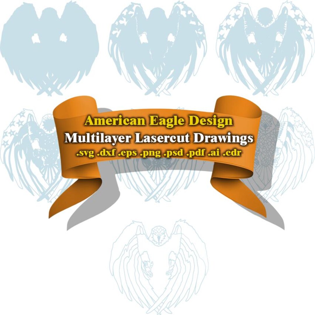 American Bald Eagle Multilayer SVG Laser Cut Glowforge 3D Patriotic ...