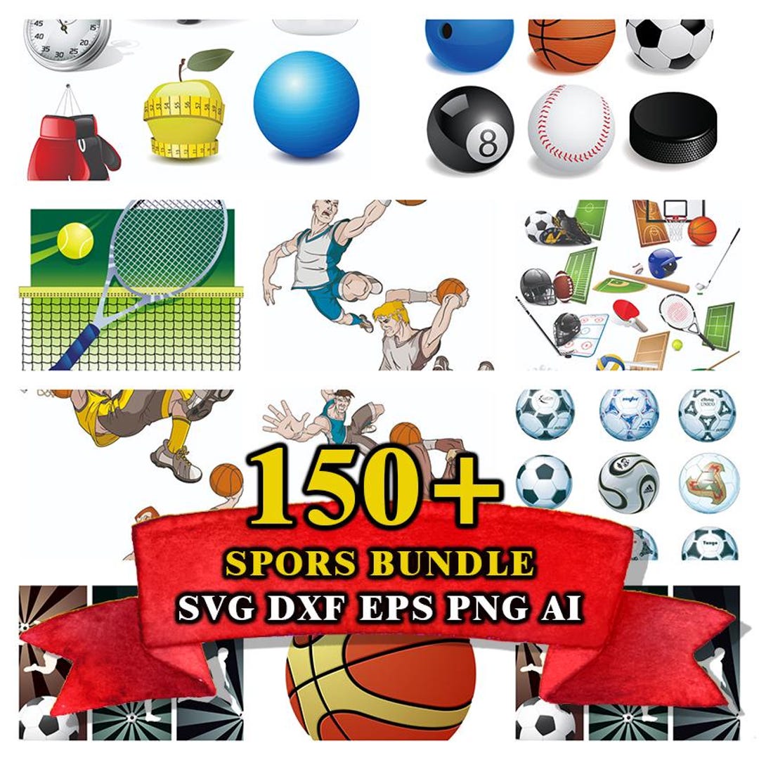 Stl File Sports 150+ Sports Bundle SVG, 3D Laser Cut Files, Athletic Team DXF (digital ...