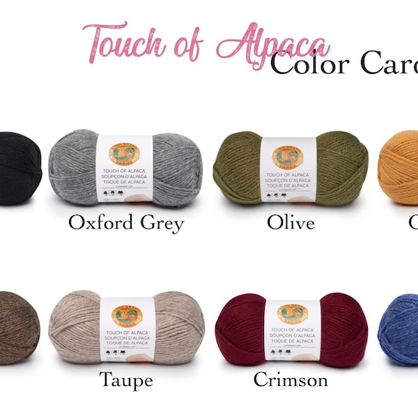 Lion Brand Touch of Alpaca - Big Skein - Worsted Weight Yarn - Alpaca Acrylic Blend - Easy Care Machine Washable - Knitting & Crochet Yarn