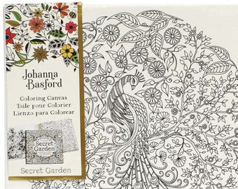 Coloring Pages For Adults Johanna Basford Canvas Secret Garden Wall Art DIY Crafts Peacock
