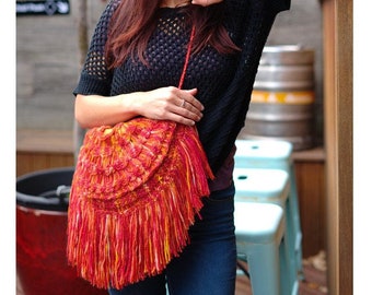 Sunburst Loom Knitting Purse Pattern: Ladder Stitch & Cable Cross (PDF Pattern)