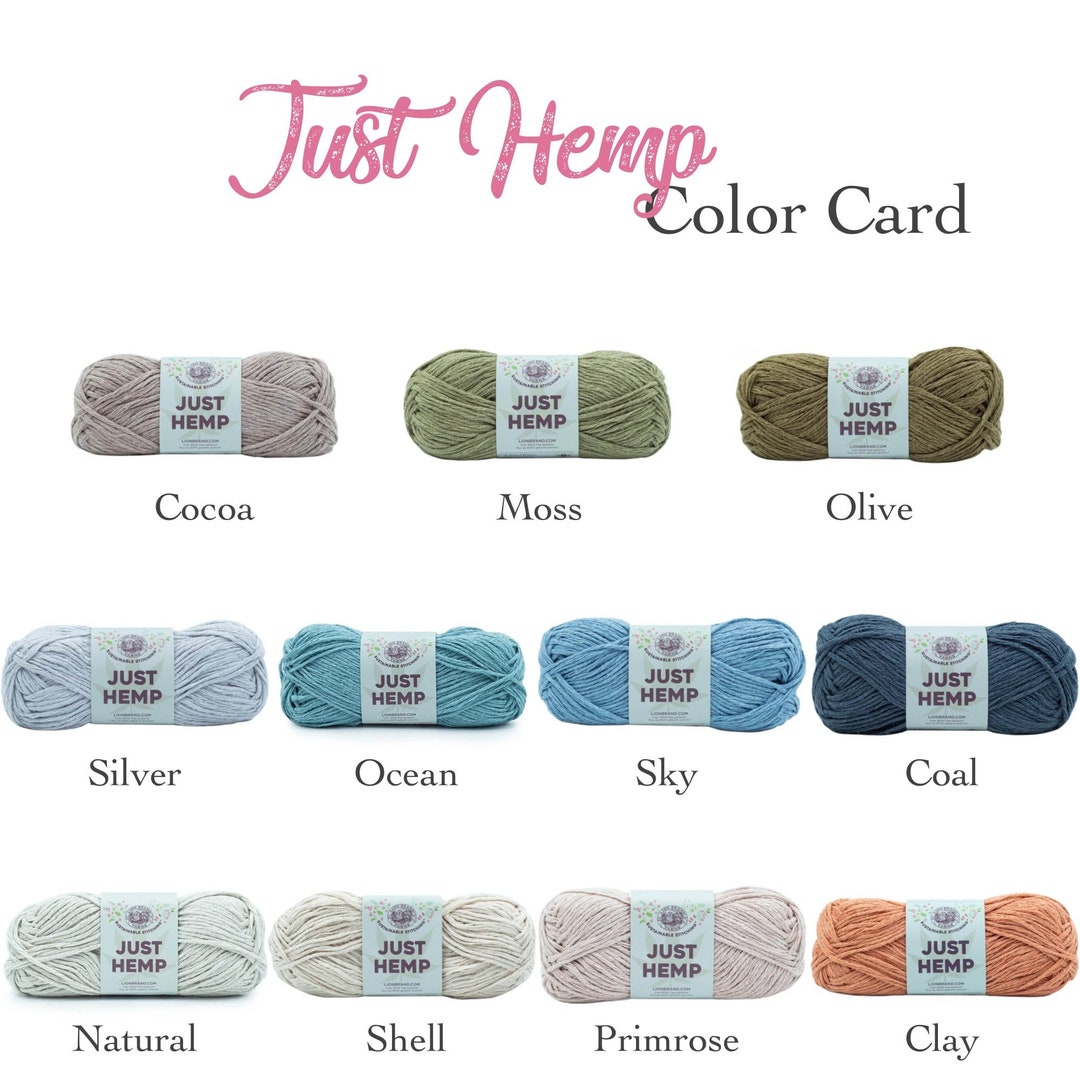 Lion Brand Just Hemp Yarn Sustainable Stitching 100 Hemp Etsy
