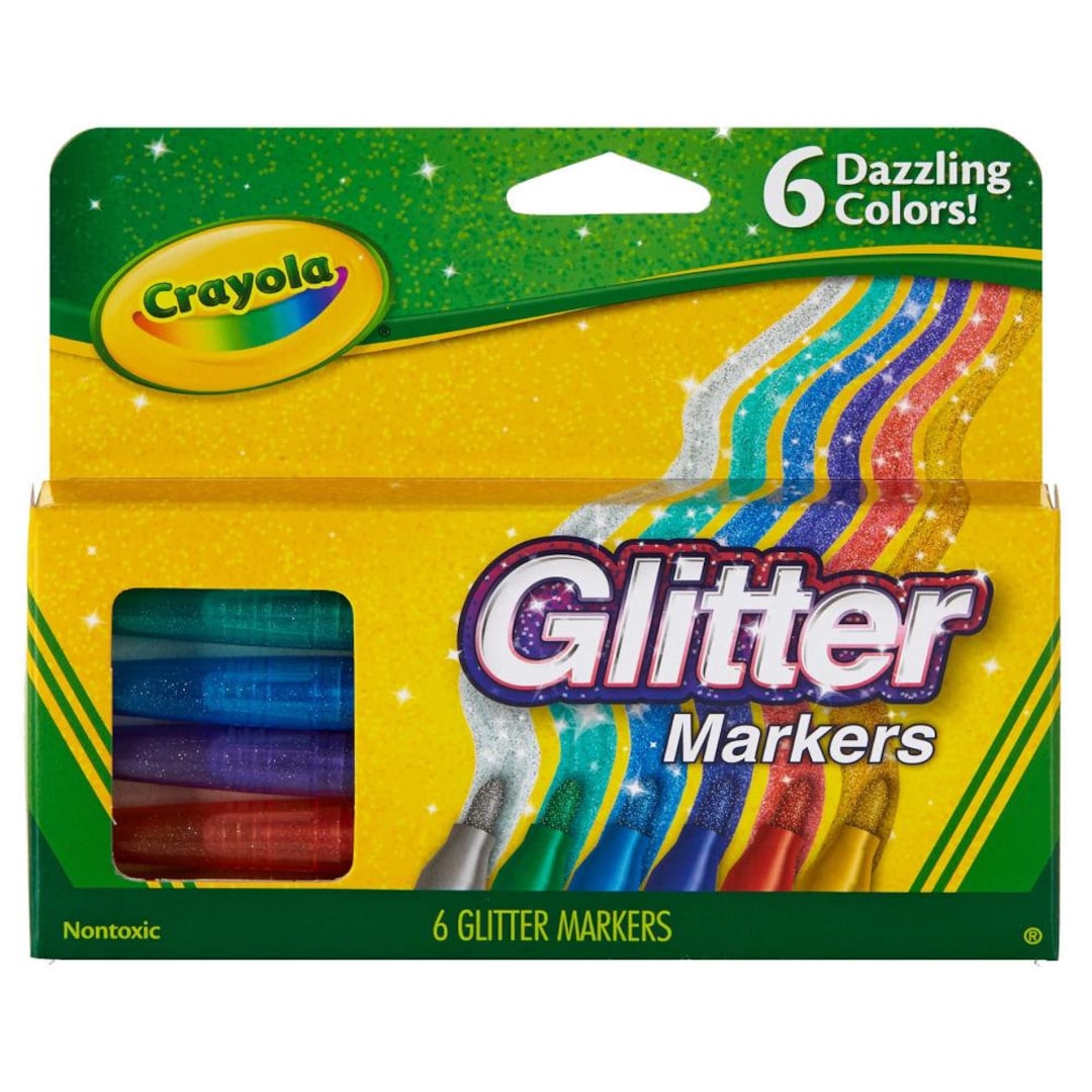 Glitter Pens Glitter Markers by Crayola 6 Pack Kids 