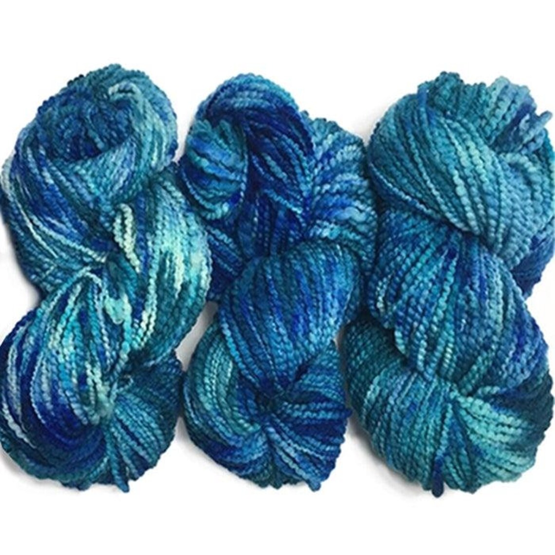 Bulky Lumpy Bumpy Yarn Ocean Waves Hand Dyed Original Etsy