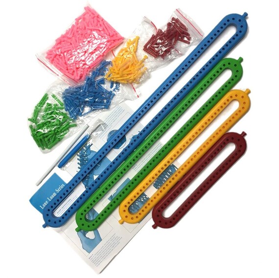 Long Knitting Loom Set Of 4 With Removable Pegs Adjustable Knitting Looms For Different Weight Yarns Worsted Weight Fine Gauge Loom Long Knitting Loom Set Of 4 With Removable Pegs Adjustable Knitting Looms For Different Weight Yarns Worsted Weight Fine Gauge Loom