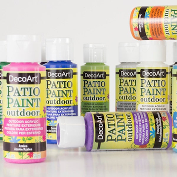 Outdoor Craft Paint, Patio Decor Paint, Outdoor Garden Paint, 2oz Bottle, Outdoor Garden and Decor Paint, Patio Paint for Garden Crafts