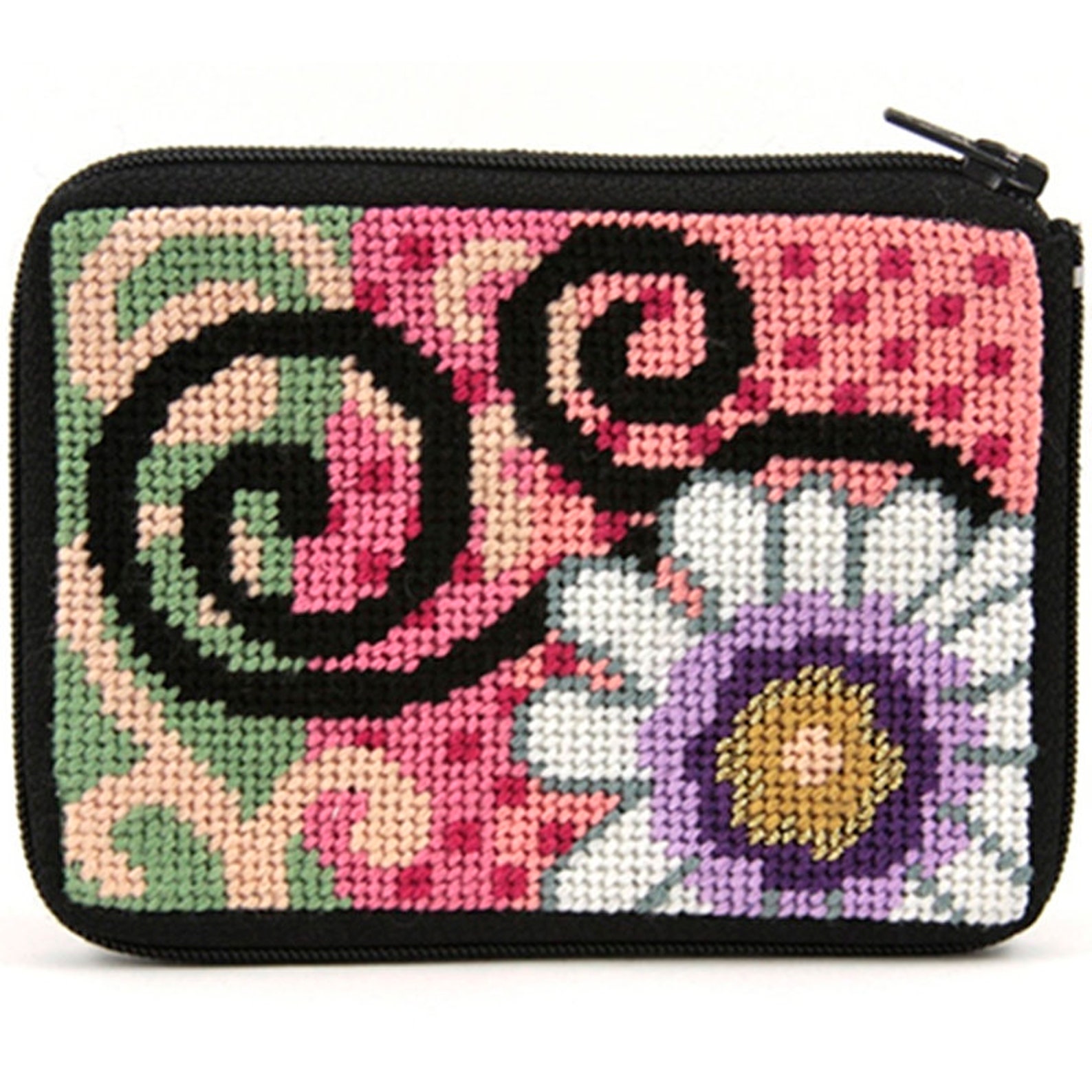 Cross Stitch Kit Beginner Coin Purse Kit Stitch & Zip Learn Etsy