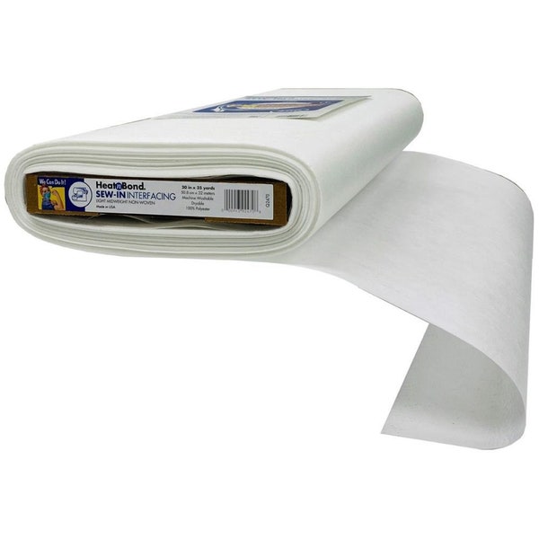 Interfacing, Sew-In Non Woven Interfacing by Heat n Bond, Sold by the Yard, Comfortable on the Face, Lightweight