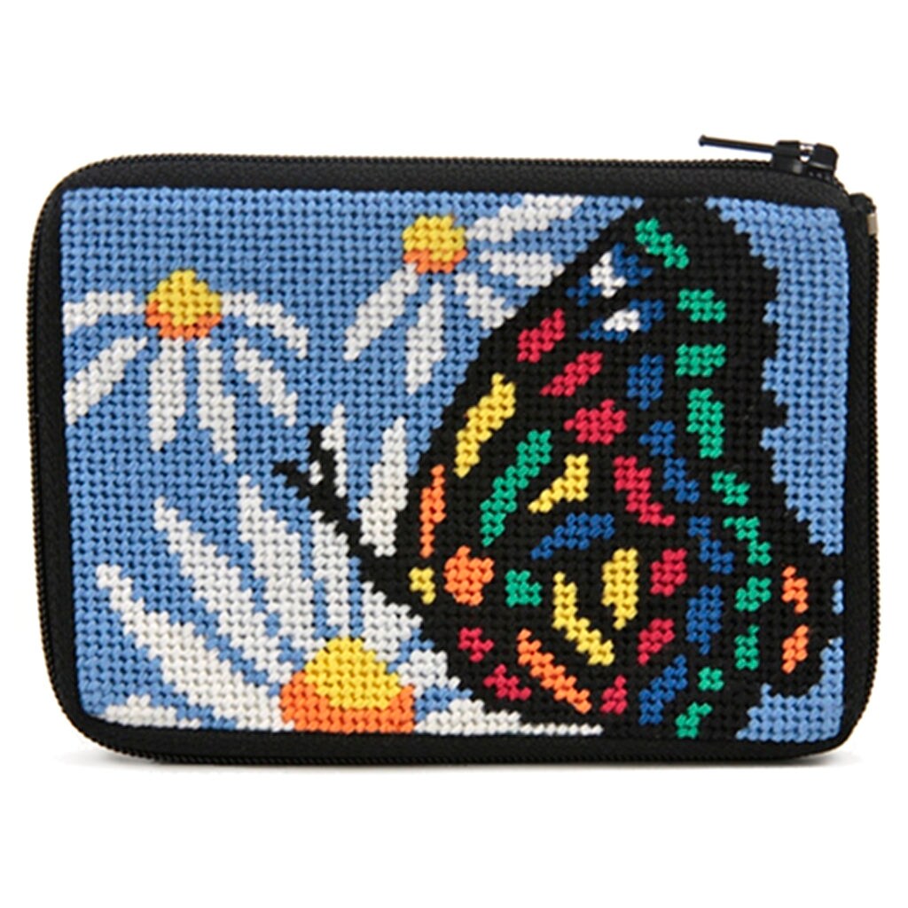 Cross Stitch Kit Beginner Coin Purse Kit Stitch & Zip Learn Etsy