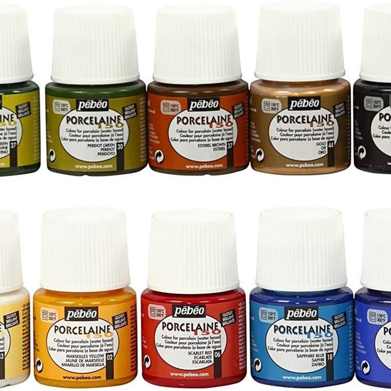 Ceramic Paint PEBEO Porcelaine 150 Oven Bake at Home Etsy