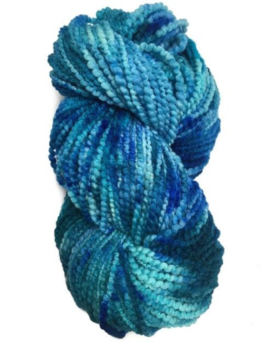 Bulky Lumpy Bumpy Yarn Ocean Waves Hand Dyed Original Etsy