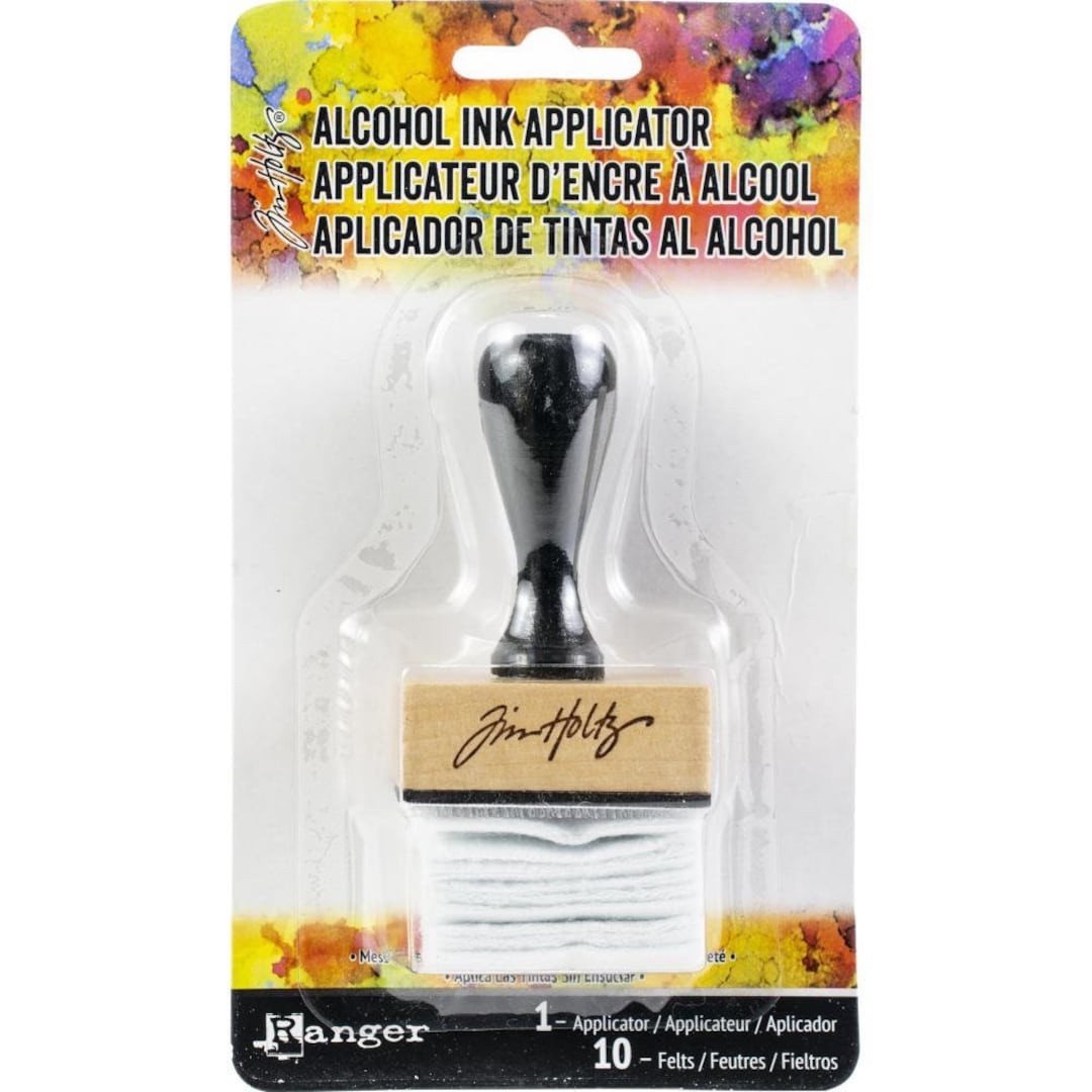 Alcohol Ink Stamp Applicator With Handle and 10 Felt Pads _ Tim Holtz ...